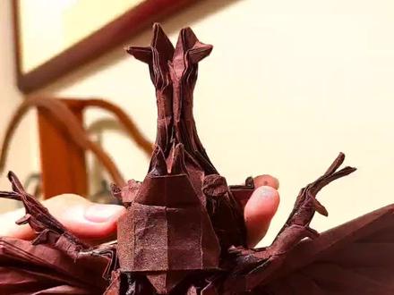 最难折纸之加藤独角仙,大功告成!