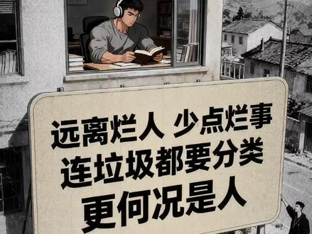 远离烂人 少点烂事 连垃圾都要分类 更何况是人#老村長