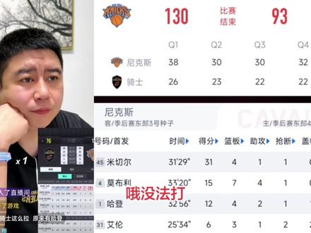 骑士被尼克斯横扫,没有詹姆斯骑士永远打不进总决赛#骑士被尼克斯横扫#骑士0-4尼克斯#骑士被尼克斯横扫