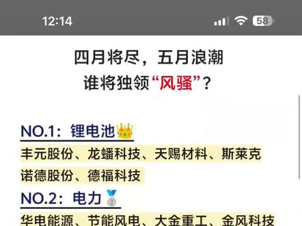 五月份你们看好哪个成为妖股
