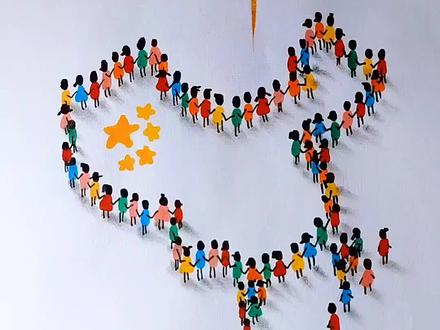 画立体小人描绘祖国的大好河山,让我们手拉着手共同祝愿祖国繁荣昌盛!#国庆节主题画 #中国地图 #我爱我的祖国 #创意美术 #原创@抖音小助手