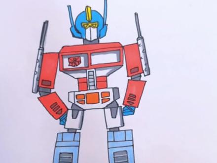 #创作灵感 #画画 #简笔画 #变形金刚 #创意美术 变形金刚擎天柱简笔画