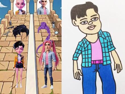 鲁米秦宇发型闯关挑战#简笔画#画画#动漫#二次元@抖音创作者中心 @抖音小助手 @抖音青少年