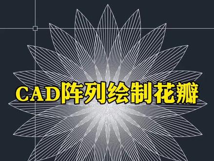 #cad画图 #cad绘图教程 #cad大讲堂 #cad cad阵列画花瓣