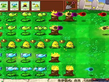 植物大战僵尸:贝塔版火炬树桩,叠加能提高杀伤力吗?