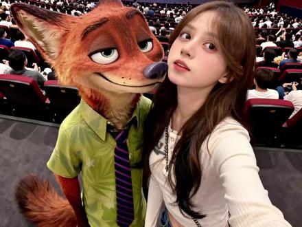 疯狂动物城电影院合拍制作教程#抖音ai创作#疯狂动物城2