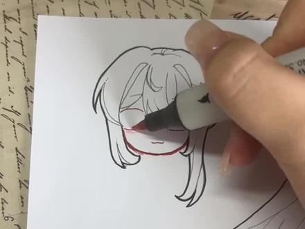 有人看过裂缝小猫电影吗。 #画画 #可动纸片人