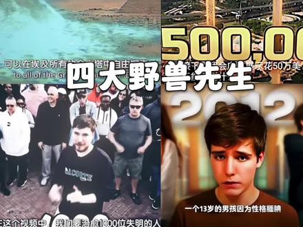 四大野兽先生#野兽先生mrbeast #上热门#四大系列