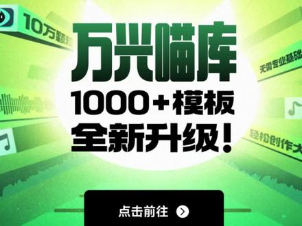 万兴喵库升级啦,海量素材模板一键成片#万兴喵影 #剪辑特效