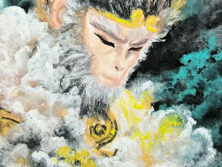 下班第2天:打开陈年画本,原来还有一个惩恶除奸的梦。你只管把毫毛拽紧手心,大叫一声“齐天大圣”,我便来救你。
#跟着抖音学画画 #画渣日常瞎画 #艺术在抖音 #油画棒 #孙悟空