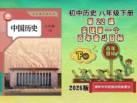 【八下历史讲解】新教材|第22课(下②) 【八下历史讲解】新教材|第22课实现第一个百年奋斗目标(下②)铸牢中华民族共同体意识#八下历史 #八年级下册历史 #乐学园初中历史 #八下历史讲解 #八下历史课件