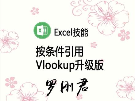 Excel按条件引用,VLookup的升级版,可应付干扰符与合并单元格 #罗刚君 #E灵 #Excel插件