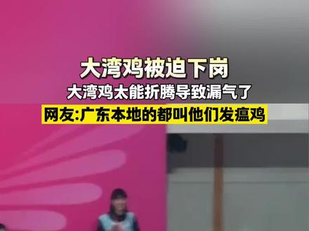 大湾鸡漏气了,被牵走了#全运会 #大湾鸡