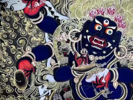 大黑天讲解#唐卡 #唐卡艺术 #非遗文化 #唐卡绘制 #大黑天