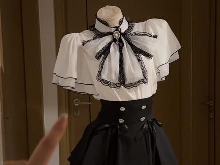 超有千金感的清楚系套装来啦!快艾特姐妹来蹲!#清楚系 #地雷系 #今日穿搭 #连衣裙