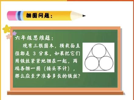 #捆圆问题 #知识分享 如何求捆圆的周长?