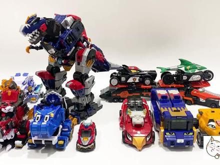 迷你特工队变形恐龙VS炎神战队炎神王G6!