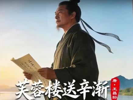 唐代诗人王昌龄《芙蓉楼送辛渐》寒雨连江夜入吴,平明送客楚山孤。洛阳亲友如相问,一片冰心在玉壶。#诗词 #国学文化 #古诗词的魅力 #小学必背古诗 #古诗词之美 @抖加🔥上热门🔥dou+🔥热点宝