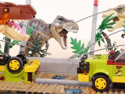 乐高霸王龙肆虐记#乐高 #侏罗纪世界 #乐高积木