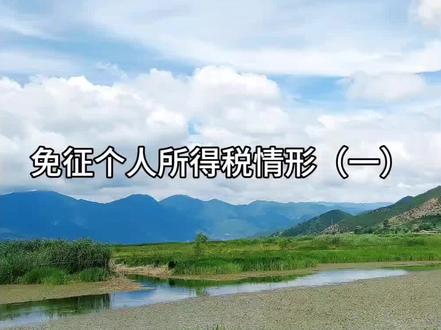 免征个人所得税情形(一)#企业服务 #税务小知识 #财税知识 #每天学点财务知识 #干货分享