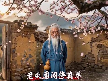 第一集,老头勇闯修真界 @小丑 共创#AI漫剧 #AI短剧 #古风 #修仙