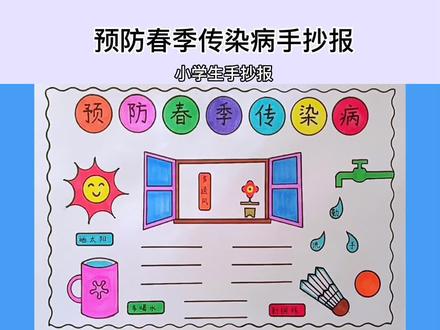 简单漂亮的预防春季传染病手抄报线稿教程来了#防疫手抄报 #预防春季传染病手抄报 #小学生手抄报 #手抄报 #手抄报模板