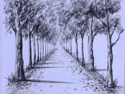 路的尽头,是风,也是回忆。#简笔画 #手绘 #零基础学画画 #画画