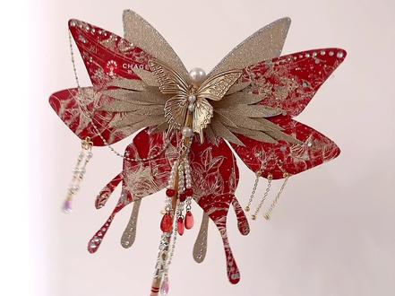 喝完的奶茶杯不要扔,DIY新春蝴蝶扇!