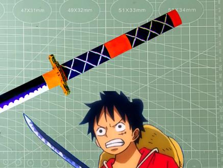 二代鬼彻,用几张A4纸就能做出来。你知道这是什么动漫里的武器吗? #折纸 #手工 #萌知计划 #海贼王