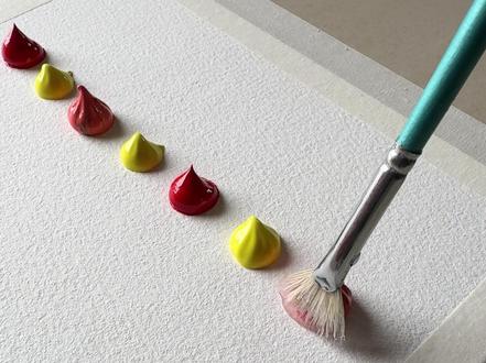 新手不用打草稿,也能一次性画出,漂亮梅花! #抖音精选app #抖音精选 #丙烯画 #梅花 #治愈系