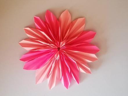 新学期布置墙报的小花#折纸 #折纸花 #粉丝一千万