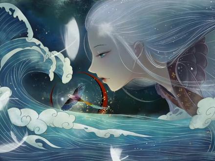 我妈非得让我画#山海经 就先画个精卫吧#原创 #插画