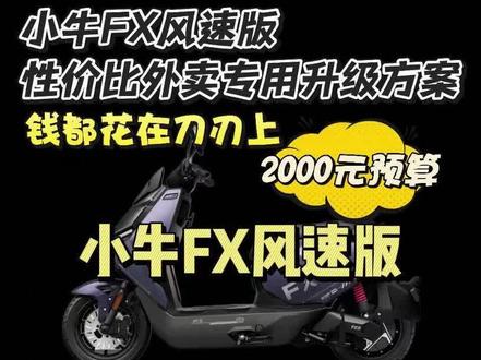 小牛FX风速低预算高性价比2000预算升级外卖神车#电改 #小牛FX风速 #电摩文化 #改装