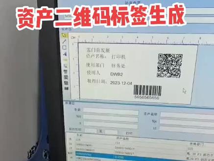 软件可以批量导入数据 可以批量生成二维码标签 二维码的组合字段还可以自定义#鑫宝软件#固定资产二维码#固定资产标签