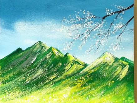 绿水青山,就是金山银山#画画 #丙烯画 #零基础学画画