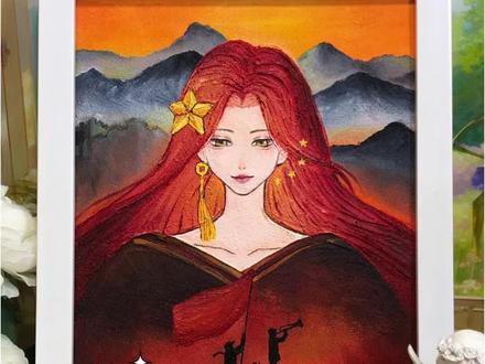 她从山河中走来,护我岁岁平安!感谢我的祖国妈妈 #跟着抖音学画画 #母亲节绘画 #绘画热爱者