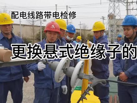 配电线路带电检修 更换悬式绝缘子的遮蔽工作 #电网培训 #带电作业