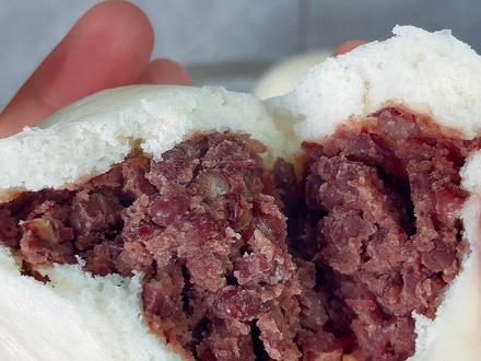 老式豆沙包 我爱你一辈子#豆沙包#红豆馒头 #馒头