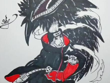 手绘火影晓组织-鬼鲛#火影 #火影忍 #火影忍者 #手绘教程 #每日一画 #绘画 #画画 #手绘 @抖音小助手