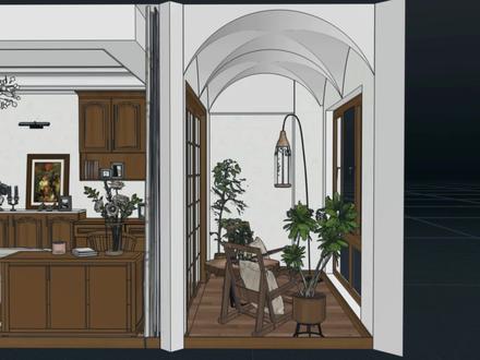 在酷家乐中如何做这样的异形圆弧顶的效果呢?这个一看就会的小技巧记得收藏!#室内设计 #美式复古 @DOU+小助手