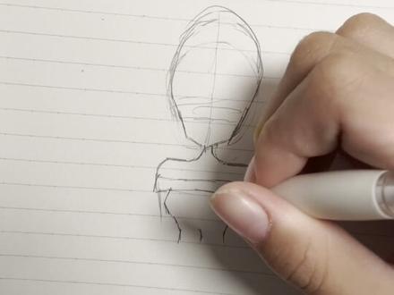 模仿#中二 我们班死装姐#纸绘 #铅笔稿