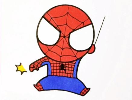 震惊!蜘蛛侠竟然是瓶盖变的 #蜘蛛侠 #简笔画 @抖音小助手