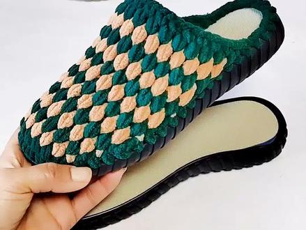 双色泡芙花拖鞋教程一春天来了拖鞋也要换新颜色啦