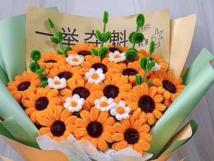 不用打胶的向日葵教程 #扭扭棒向日葵 #教程 #扭扭棒 #手工 #向日葵手工
