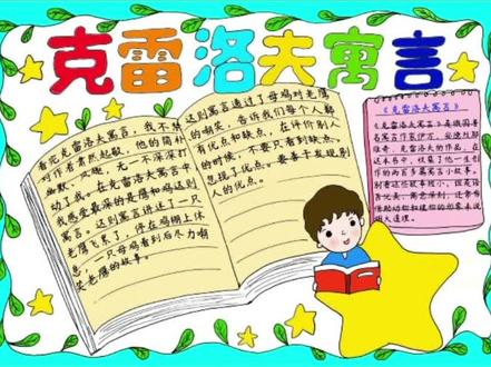 克雷洛夫寓言故事手抄报#创作灵感 #手抄报 #克雷洛夫寓言手抄报 #读书手抄报 #读书手抄报内容 #好书推荐手抄报 #阅读手抄报