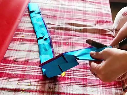 五色挂纸教程#剪纸 #清明节上坟祭祖