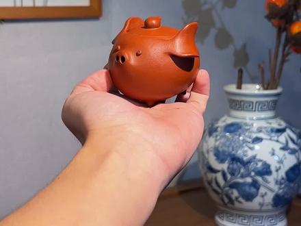朱泥小飞猪紫砂壶!120cc可爱到心化~ 宜兴原矿朱泥纯手工打造,120毫升容量超适合一人饮,小飞猪造型萌趣又实用,喝茶都变治愈啦!#紫砂壶 #朱泥壶 #茶具好物推荐 #宜兴紫砂壶 #高端茶器