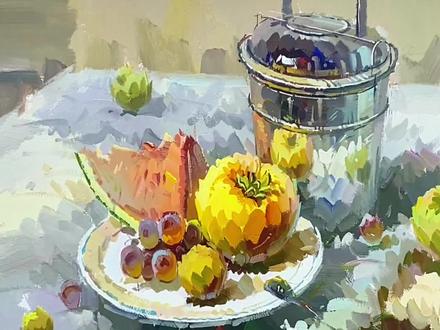 不就是不锈钢嘛 #美术生 #色彩静物 #陈明色彩