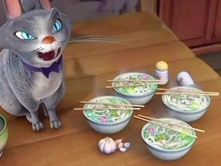 跟着光头强学做葱花面#动漫美食 #动漫美食还原#熊出没美食