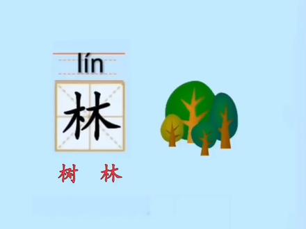 林字:林字的拼音,林字的组词,林字的书写顺序#学习汉字 #学习文字视频